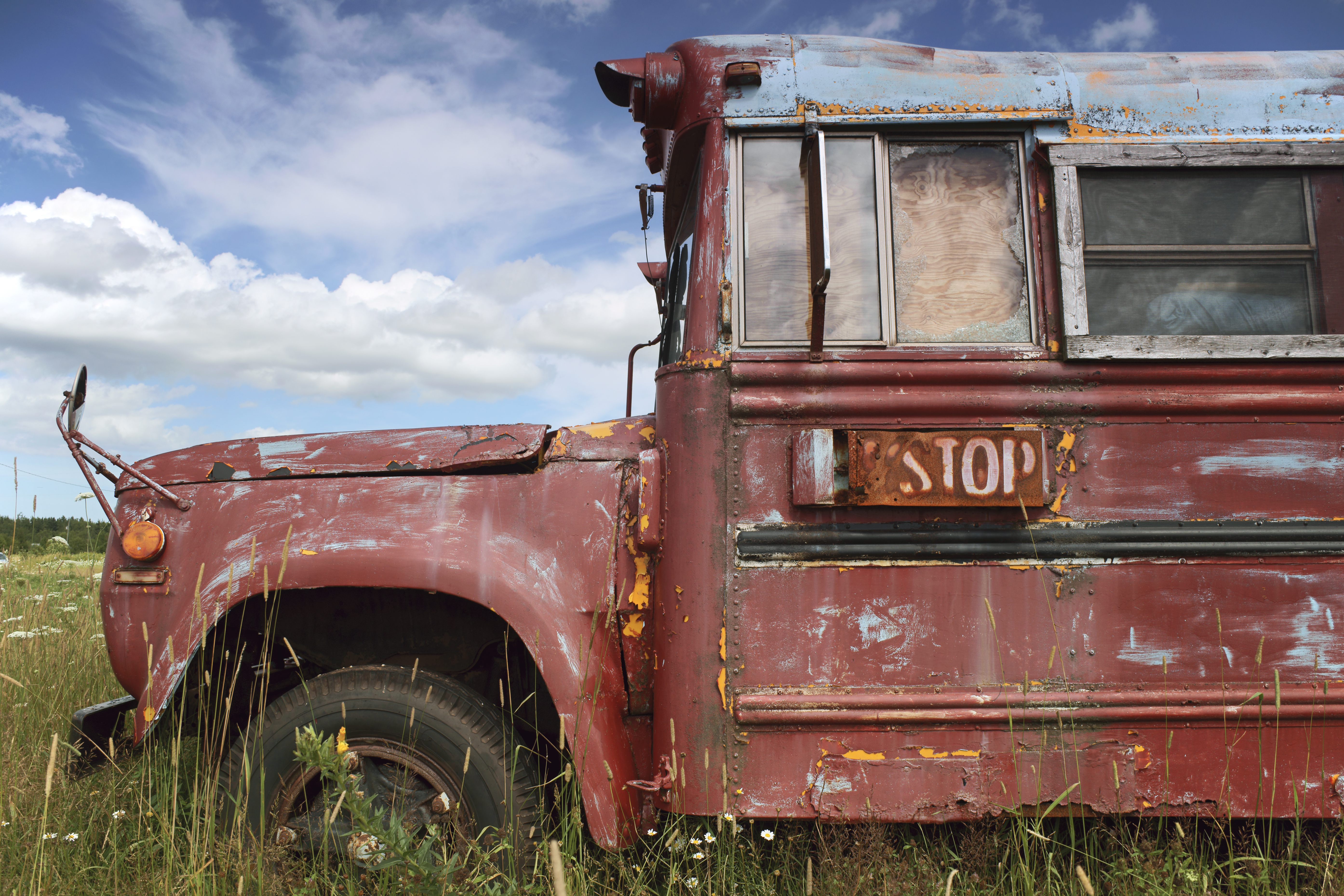Abandoned school bus.